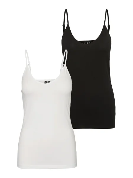 VERO MODA Top negru / alb