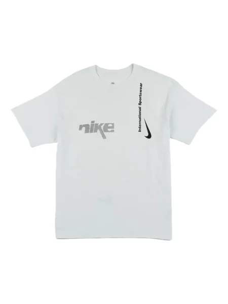 Dzianinowa koszulka Nike o krotszym kroju garniturowa szara