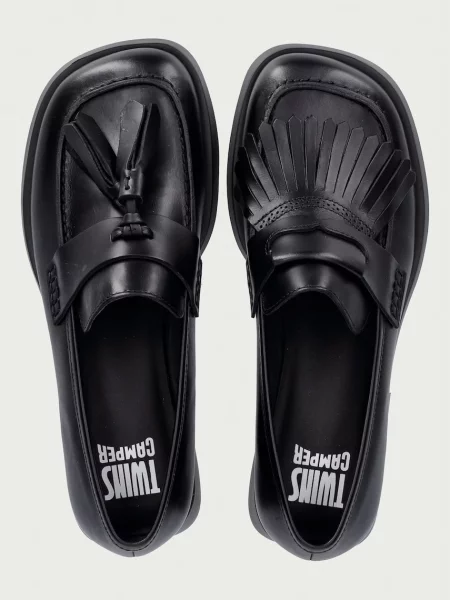 Camper mocasini pentru femei din piele TWS negru