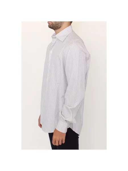 Koszula Ermanno Scervino w paski casual z paskiem biała