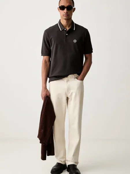 Tricou polo Armani Exchange maro