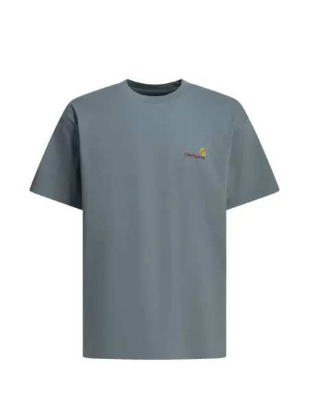Tricou Carhartt Wip cu broderie albastru