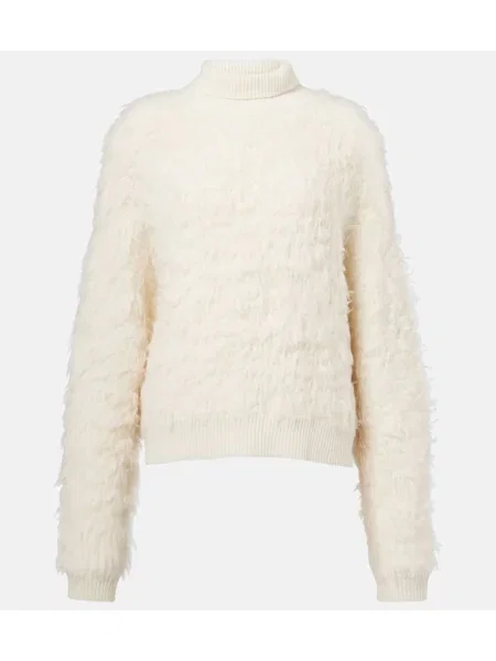 Pulover Goldbergh din lână alpaca alb