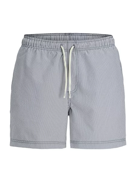 JACK & JONES Kratke kopalne hlače JPSTMAUI mornarska bela