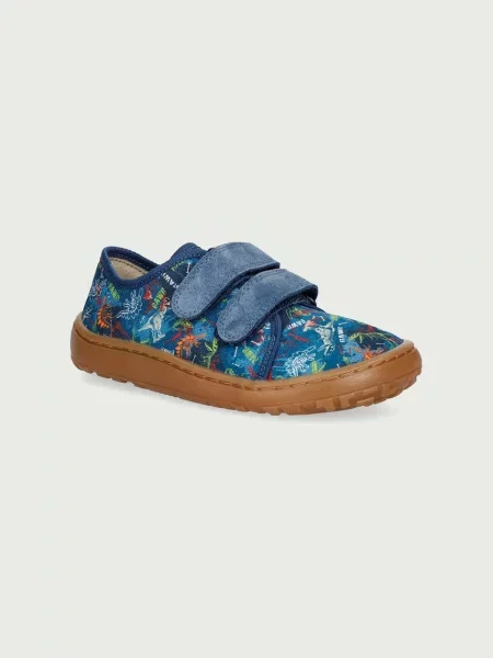 Froddo Pantofle BAREFOOT CANVAS modré