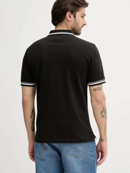 Polo tričko Tommy Jeans černá