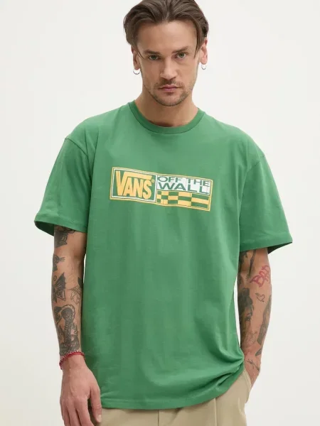 Тениска Vans с принт зелено