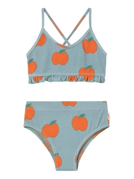 Tinycottons Dvoudílné dětské plavky APPLES SWIM SET modré