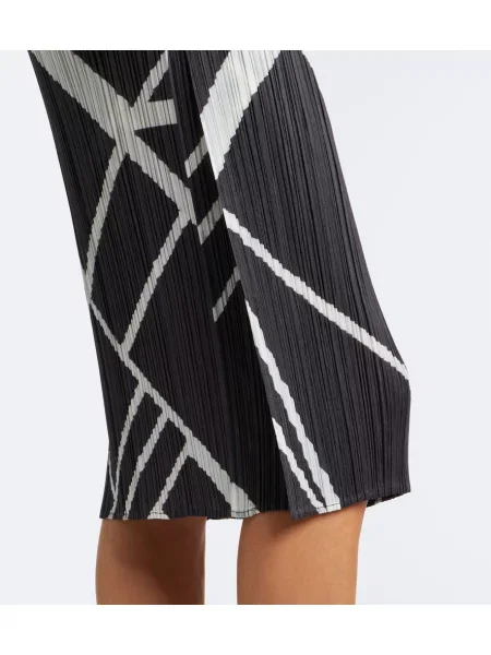 Rochie midi Pleats Please Issey Miyake cu imagine gri