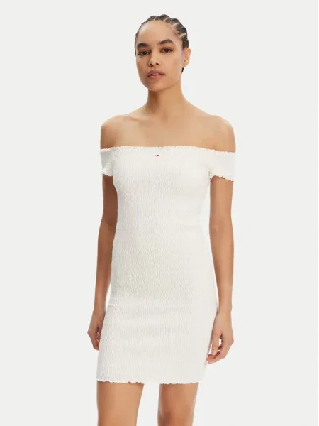 Tommy Jeans Rochie de vară Écru
