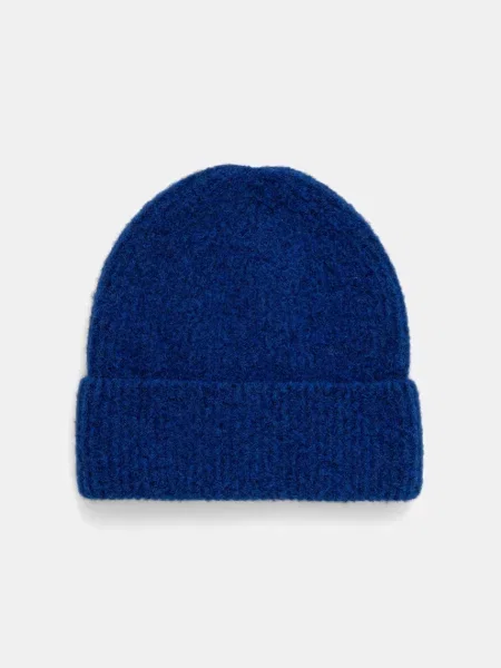 Medicine čiapka beanie dámska s prímesou vlny modrá