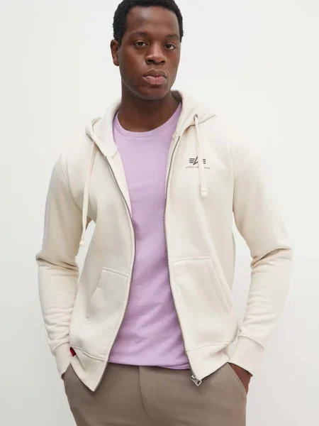 Geacă Alpha Industries cu glugă bej