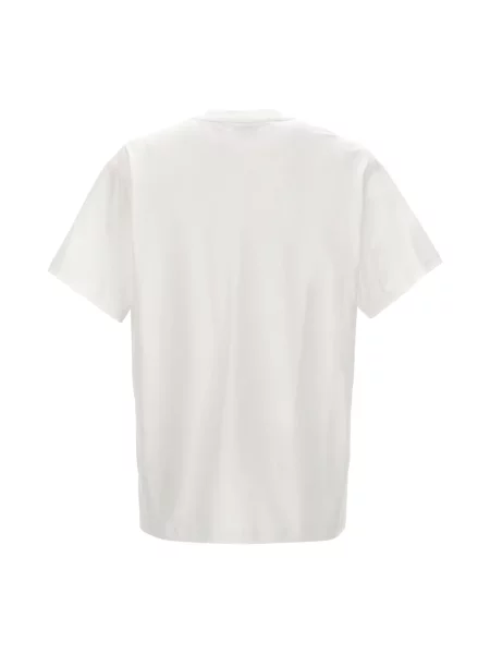 Koszulka Burberry z logo ze sznurkiem klasyczna biała