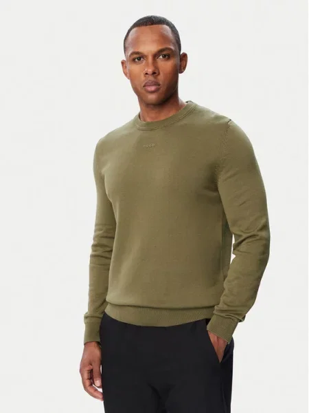 HUGO Pulover San Khaki