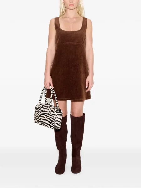 Rochie mini Simon Miller de catifea cord maro