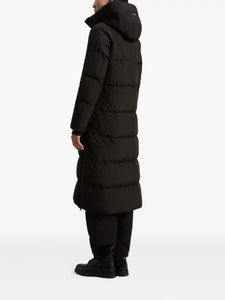 Palton Woolrich cu glugă negru