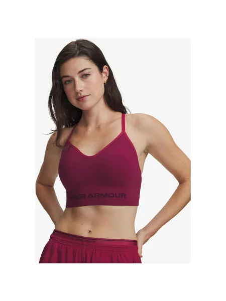 Biustonosz sportowy Under Armour Vanish Seamless Low burdeos XS różowy
