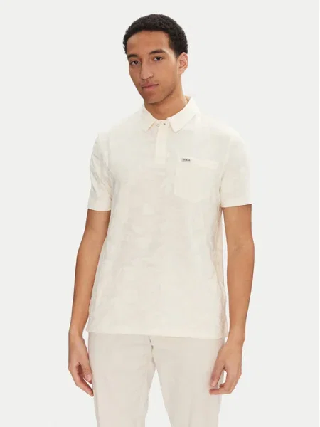 Guess Тениска с яка и Екрю