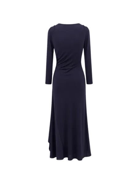 Lung rochie Liviana Conti asimetrică albastru
