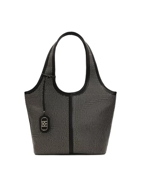 Torebka hobo Kazar z nitami czarna