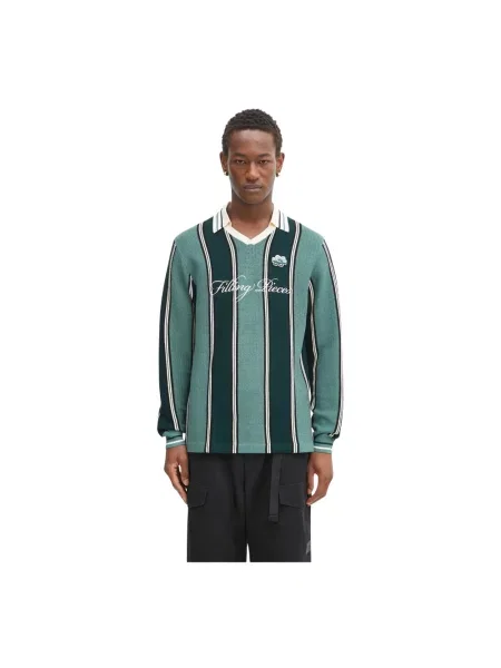 Dzianinowy sweter Filling Pieces piłkarski zielony
