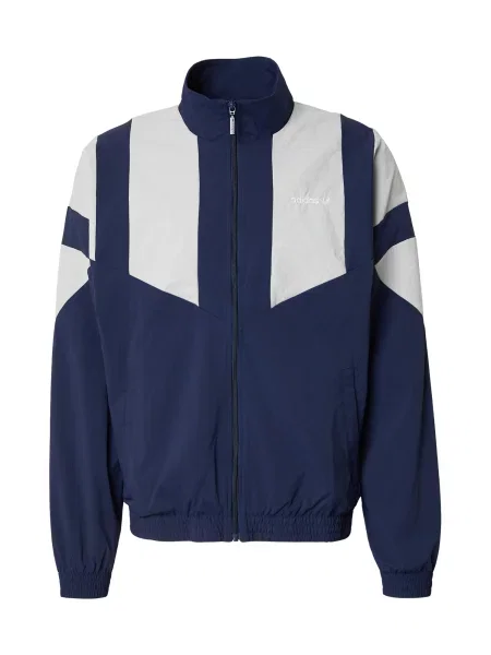 ADIDAS ORIGINALS Geacă de primăvară-toamnă BLOCKED TRACK albastru închis / murdar alb