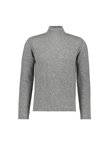 Sweter z golfem Roberto Collina szary