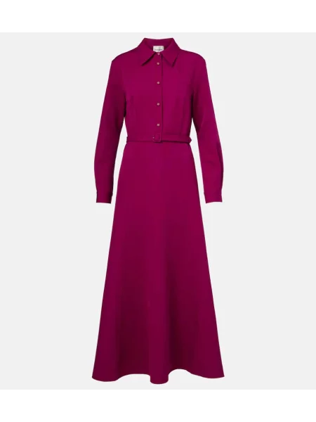 Rochie tip cămașă Roland Mouret de costum roz