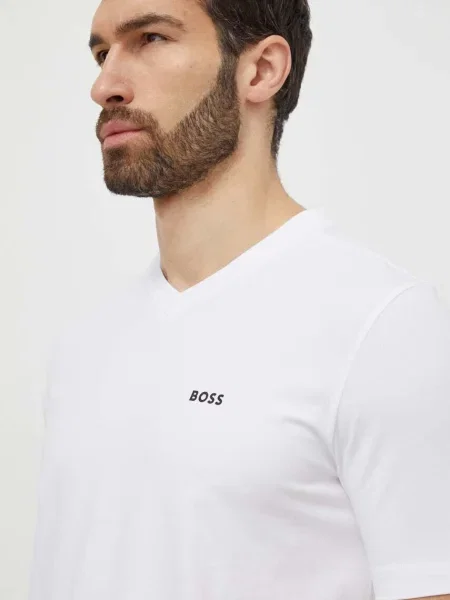 BOSS Tricou negru alb
