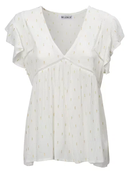 Influencer Bluză galben alb