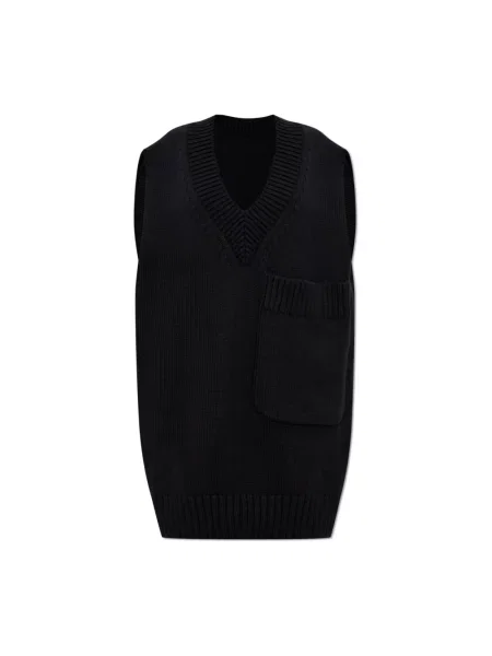 Dzianinowy sweter Issey Miyake czarny