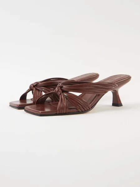 Kožené šľapky Souliers Martinez AMANDA hnedá