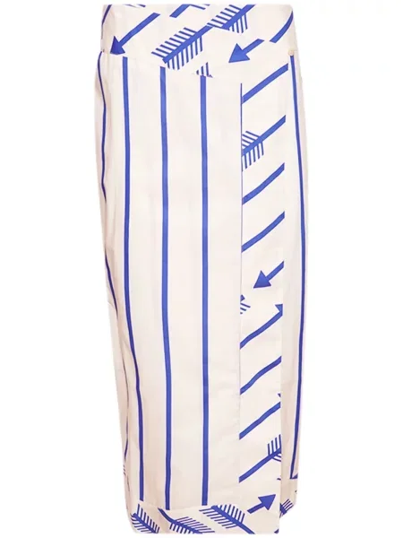 Fustă midi Johanna Ortiz până la genunchi alb