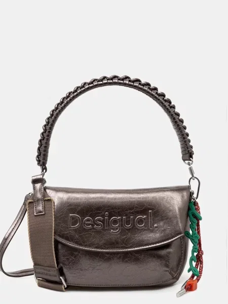 Geanta crossbody Desigual argintiu