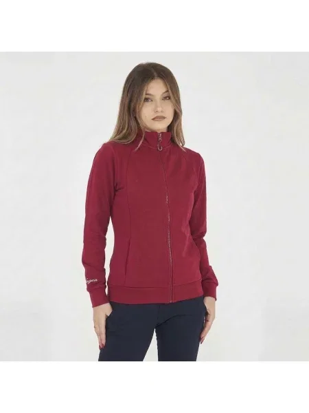 Bluza Biegowa z Kapturem i Zamkiem Ciemnoróżowa różowa