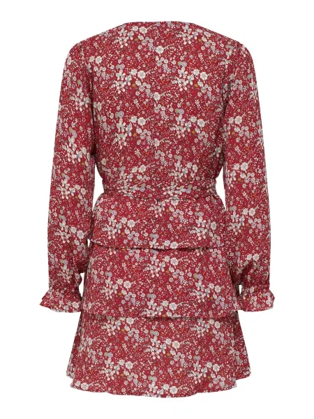 ONLY Rochie Alma roșu negru / galben alb