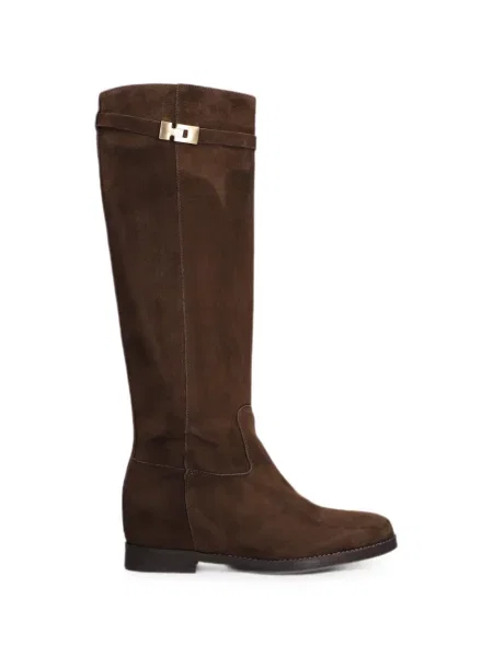 Cizme Julie Dee din piele de căprioară maro