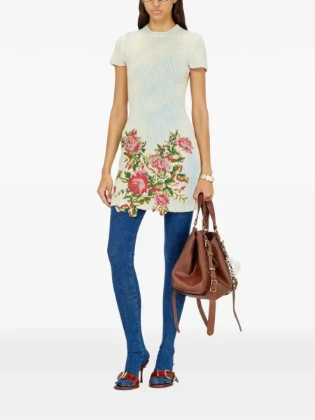 Scurt rochie Diesel de lână cu model floral