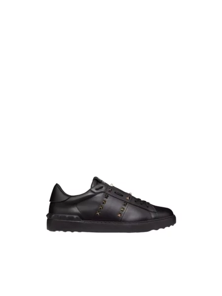 Lniane sneakersy Valentino czarne