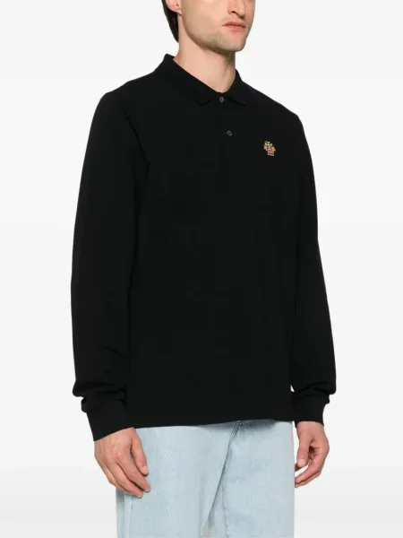 Tricou polo Bally cu broderie negru