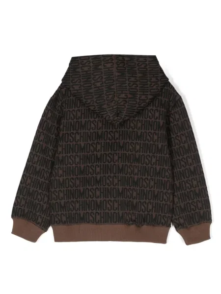 Bluza z kapturem dziecięca Moschino brązowa