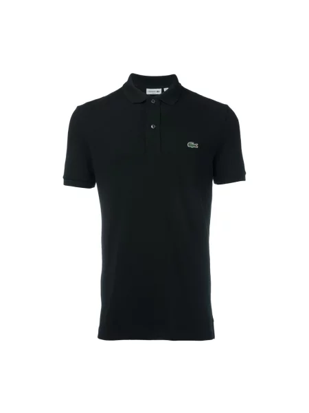 Koszulka polo o kroju slim fit z czystej bawełny Lacoste czarna