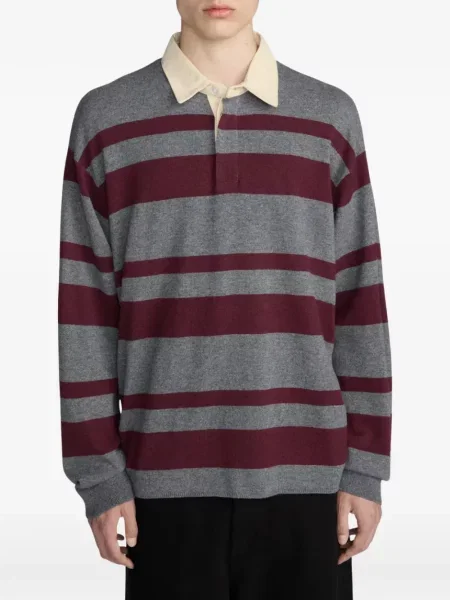 Gulerat tricou polo Frame gri