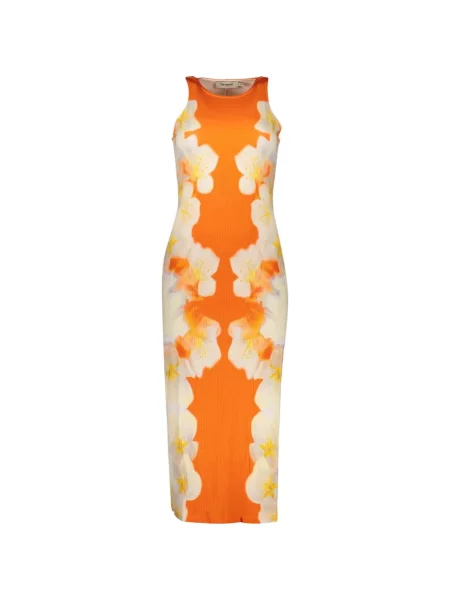 Rochie maxi Desigual cu model floral cu imagine portocaliu