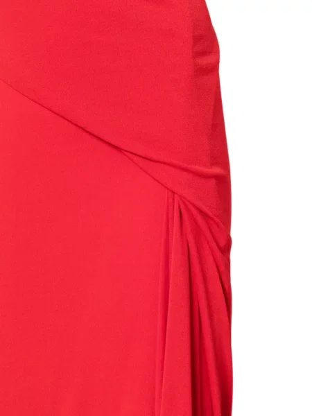 Fusta maxi Rick Owens Lilies drapată roșu