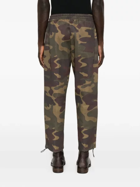 Hlače Yes London s printom s camo uzorkom zelena