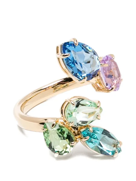 Inel Swarovski auriu