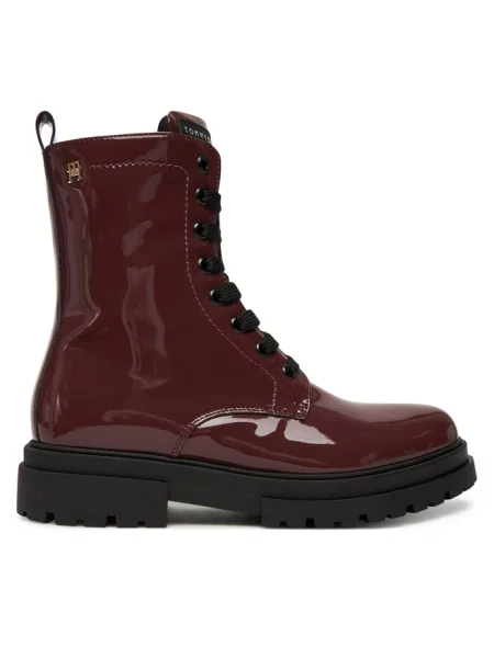 Trapery Tommy Hilfiger bordowe