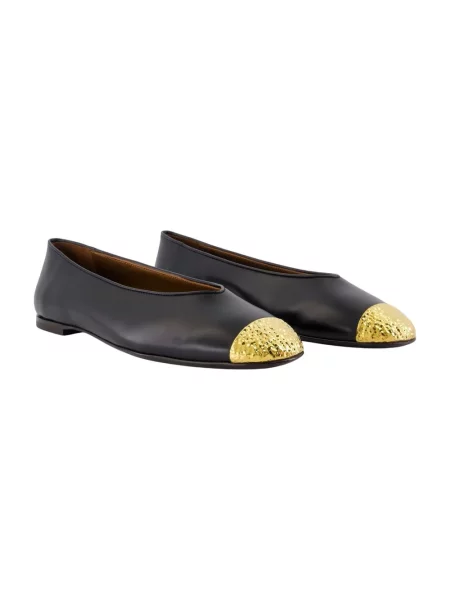 Balerinki Giuseppe Zanotti skórzane czarne
