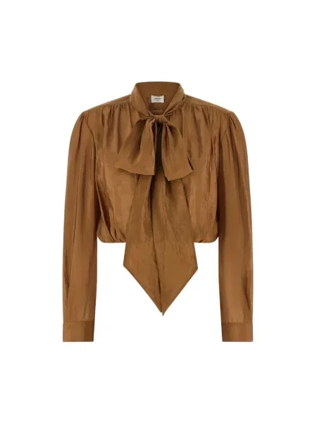 Bluzka Saint Laurent brązowa